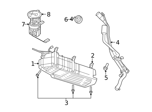 Fuel System Components for 2007 Jeep Commander #0