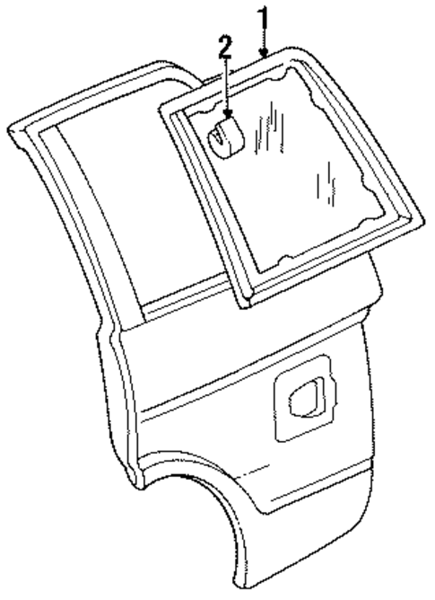 Glass & Hardware for 1992 Chevrolet S10 Blazer #2