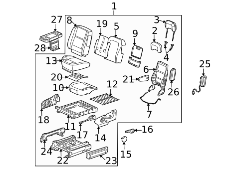 Front Seat Components for 2006 Buick Terraza #0