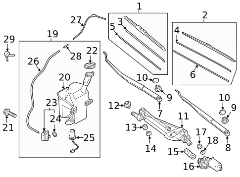 Wiper & Washer Components for 2019 Hyundai Veloster #0