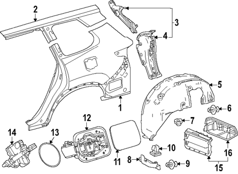 Quarter Panel & Components for 2025 Lexus TX500h #0