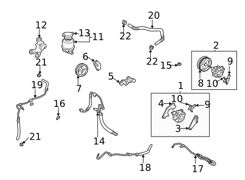 Pump & Hoses for 2004 Toyota Camry #0