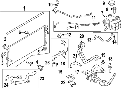 Radiator & Components for 2022 Ford Bronco #0