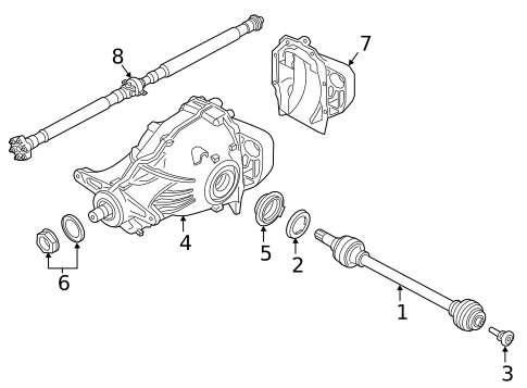 Axle & Differential for 2023 BMW 330i #16