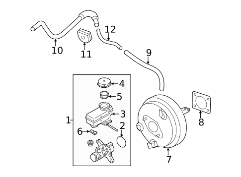 Master Cylinder - Components On Dash Panel for 2014 INFINITI Q70 #0