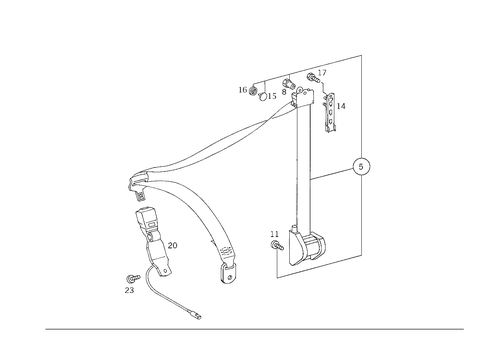 Front Seat Safety Belt for 1999 Mercedes-Benz ML 320 #0