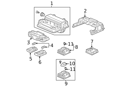 Headlamp Components for 2007 Honda CR-V #1