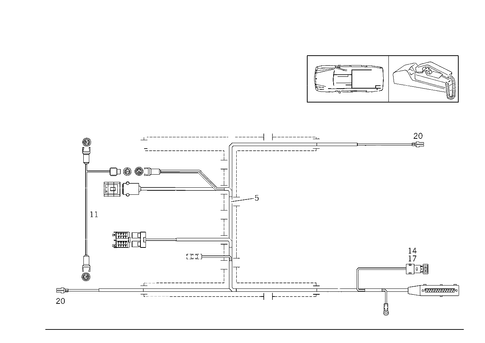 Cable Harness Automobile Telephone for 1999 Mercedes-Benz E430 #1