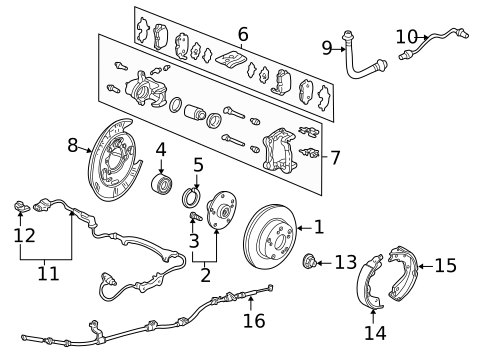 Brake Components for 2014 Honda Ridgeline #0
