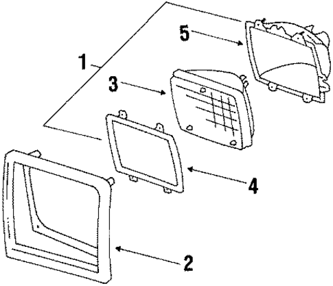 Headlamp Components for 1986 Pontiac T1000 #0