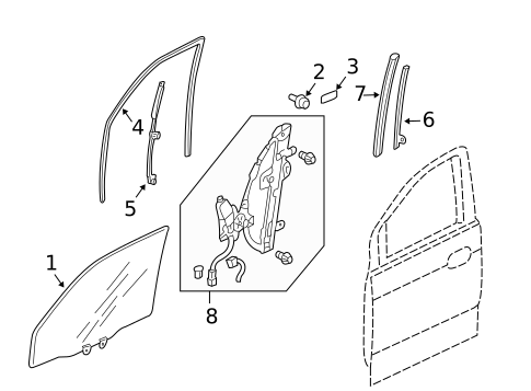 Front Door for 2008 Honda Pilot #1