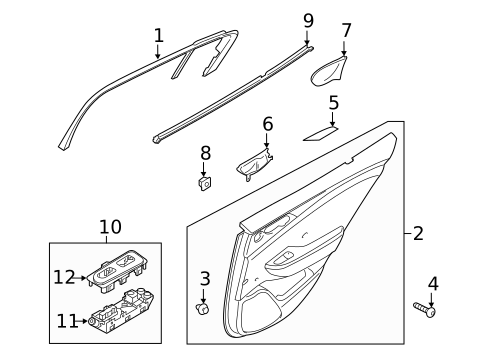 Rear Door for 2020 Kia Stinger #2