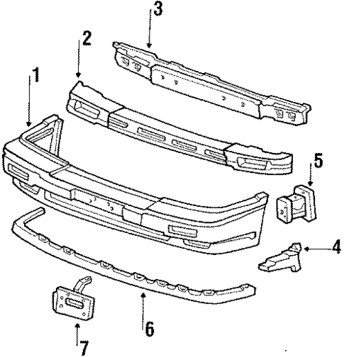 Bumper & Components - Front for 1988 Acura Legend #1