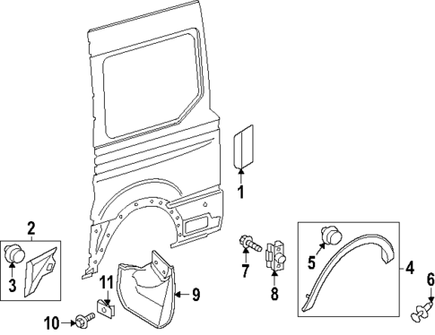 Exterior Trim - Side Panel for 2025 Ford Transit-350 #8