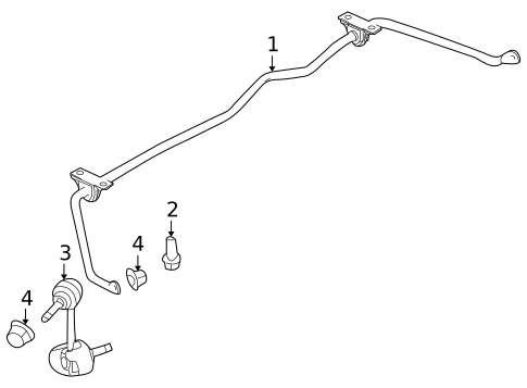 Stabilizer Bar & Components for 2012 Ford Taurus #1