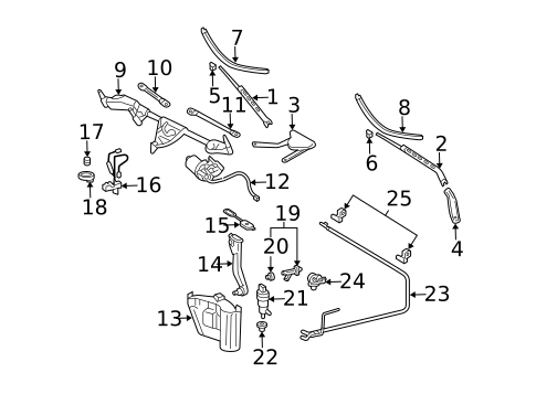 Wipers for 2008 Mercedes-Benz CLK 350 #0