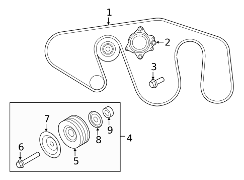 Belts & Pulleys for 2012 INFINITI M56 #2