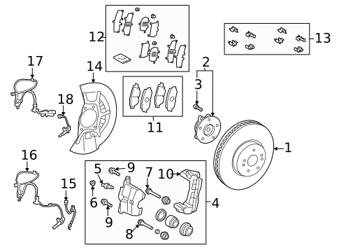 Brake Components for 2021 Toyota Avalon #0