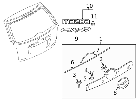 Exterior Trim - Lift Gate for 2007 Mazda CX-9 #0
