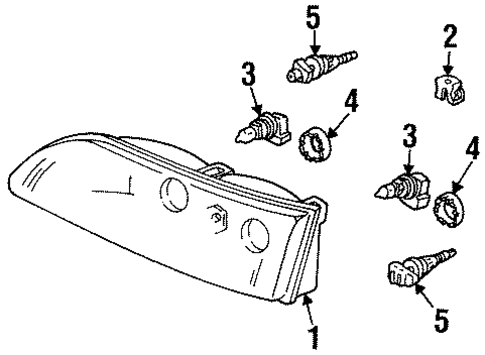 Headlamp Components for 1997 Mercury Grand Marquis #0