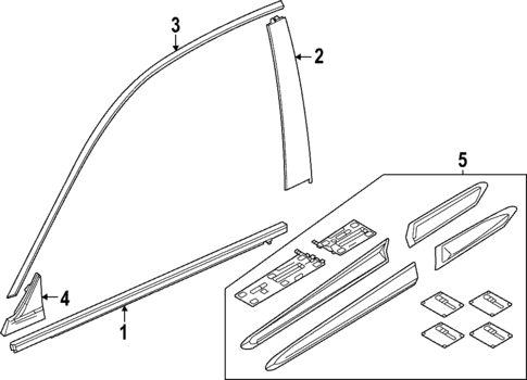 Exterior Trim - Front Door for 2024 Honda HR-V #0