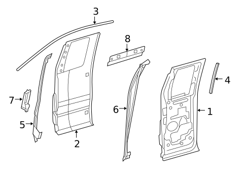 Door & Components for 2008 Ford F-150 #1