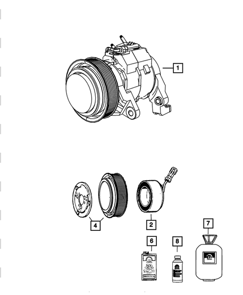 Air Conditioner Compressor and Mounting for 2009 Dodge Ram 2500 #0