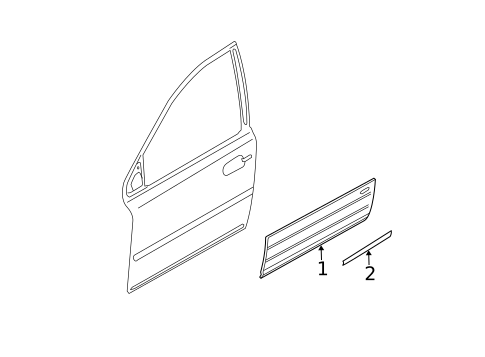 Exterior Trim - Front Door for 2003 Volvo XC90 #1