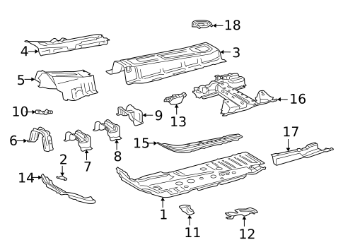 Floor & Rails for 2022 Lexus NX350h #0