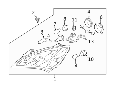 Bulbs - Chassis for 2010 Hyundai Genesis Coupe #0