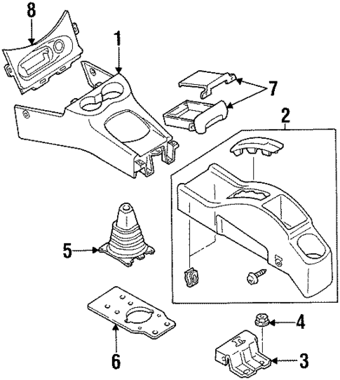 Center Console for 1999 Mercury Tracer #0