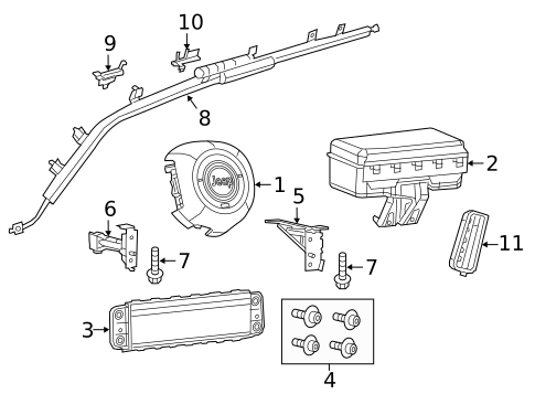 Air Bag Components for 2018 Jeep Renegade #0