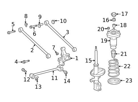 Rear Suspension for 2003 Lexus RX300 #1
