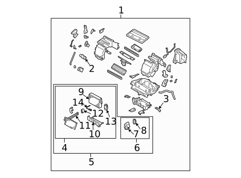 Condenser, Compressor & Lines for 2005 Subaru Forester #1