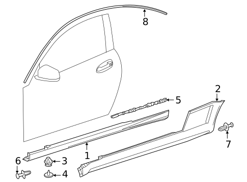 Exterior Trim - Pillars for 2014 Mercedes-Benz C63 AMG #0