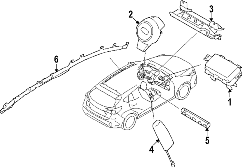 Air Bag Components for 2025 Subaru Impreza #1