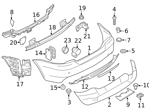 Bumper & Components - Rear for 2011 BMW 1 Series M #1