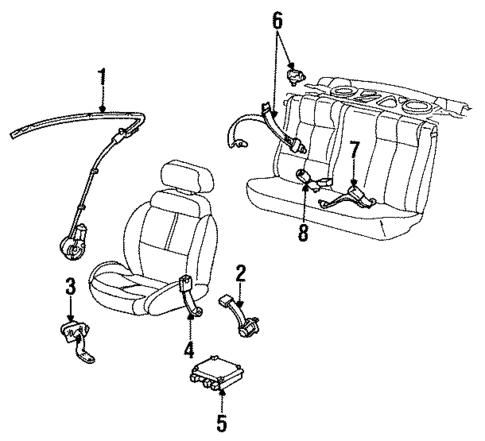 Seat Belt for 1994 Saturn SL2 #0