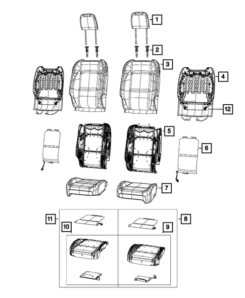 Front Seats - First Row for 2018 Jeep Wrangler #1
