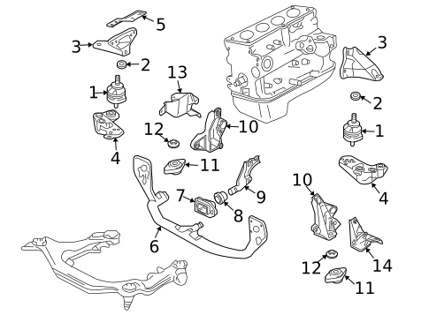 Engine & Trans Mounting for 2004 Audi A4 Quattro #4