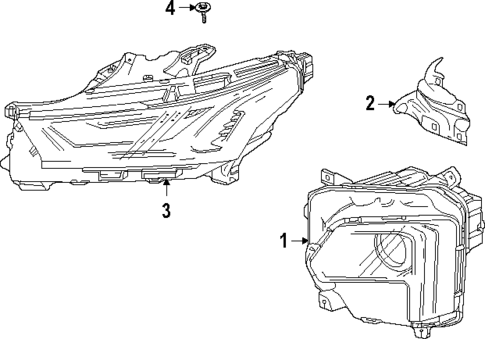 Headlamp Components for 2024 Chevrolet Traverse Limited #0