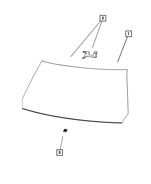 Glass and Interior Rearview Mirror for 2021 Ram 2500 #1