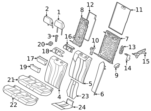 Rear Seat Components for 2018 BMW 640i xDrive Gran Turismo #0