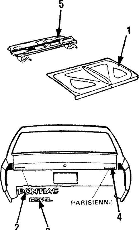 Trunk Lid for 1985 Pontiac Parisienne #0