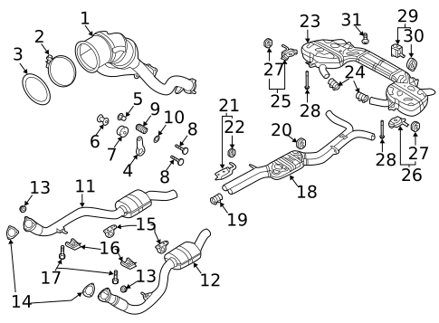 Exhaust Components for 2021 Audi A6 allroad #0