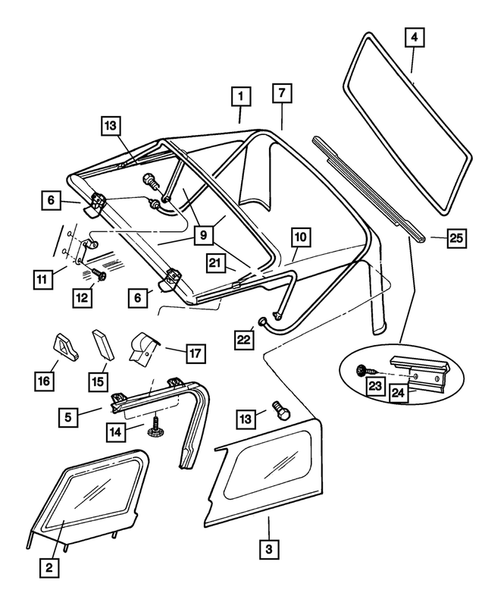 Roof - Hard & Soft Top for 2001 Jeep Wrangler #0