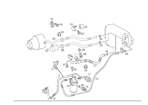 Refrigerant Line Arrangement for 1999 Mercedes-Benz C280 #0