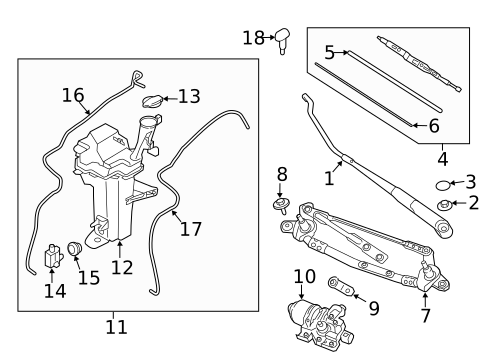 Wiper & Washer Components for 2021 Kia Rio #0