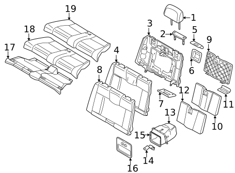 Rear Seat Components for 2013 BMW 135i #1