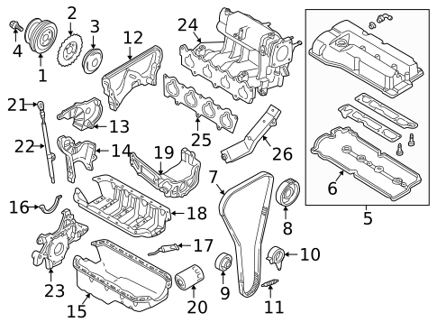 Engine Parts for 1999 Mazda Protege #0